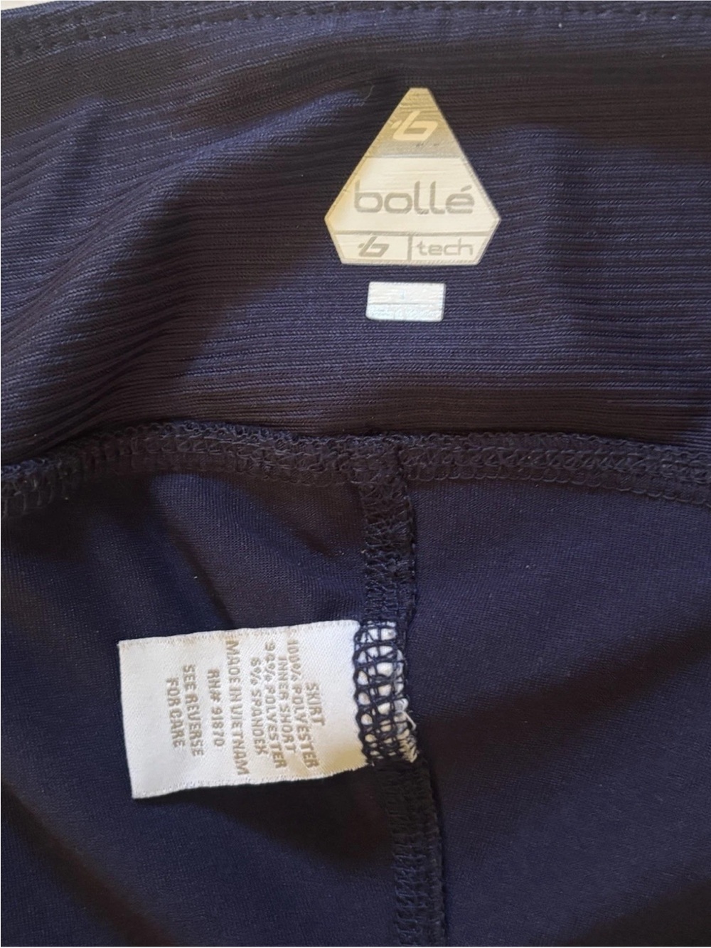 Bolle Navy Tennis Golf Skort Athletic Pickleball Skirt Built In Shorts Large - Picture 3 of 7